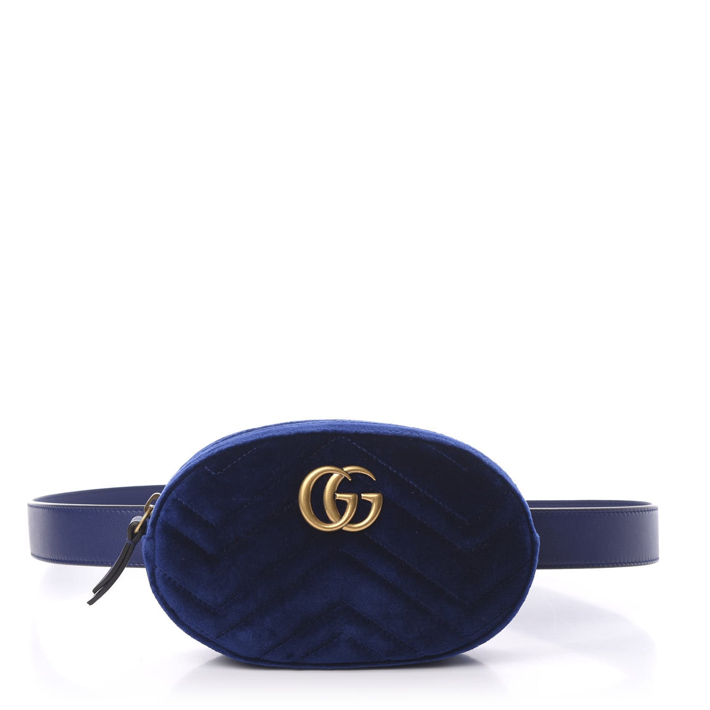 Velvet Matelasse GG Marmont Belt Bag 75 30 Cobalt Blue