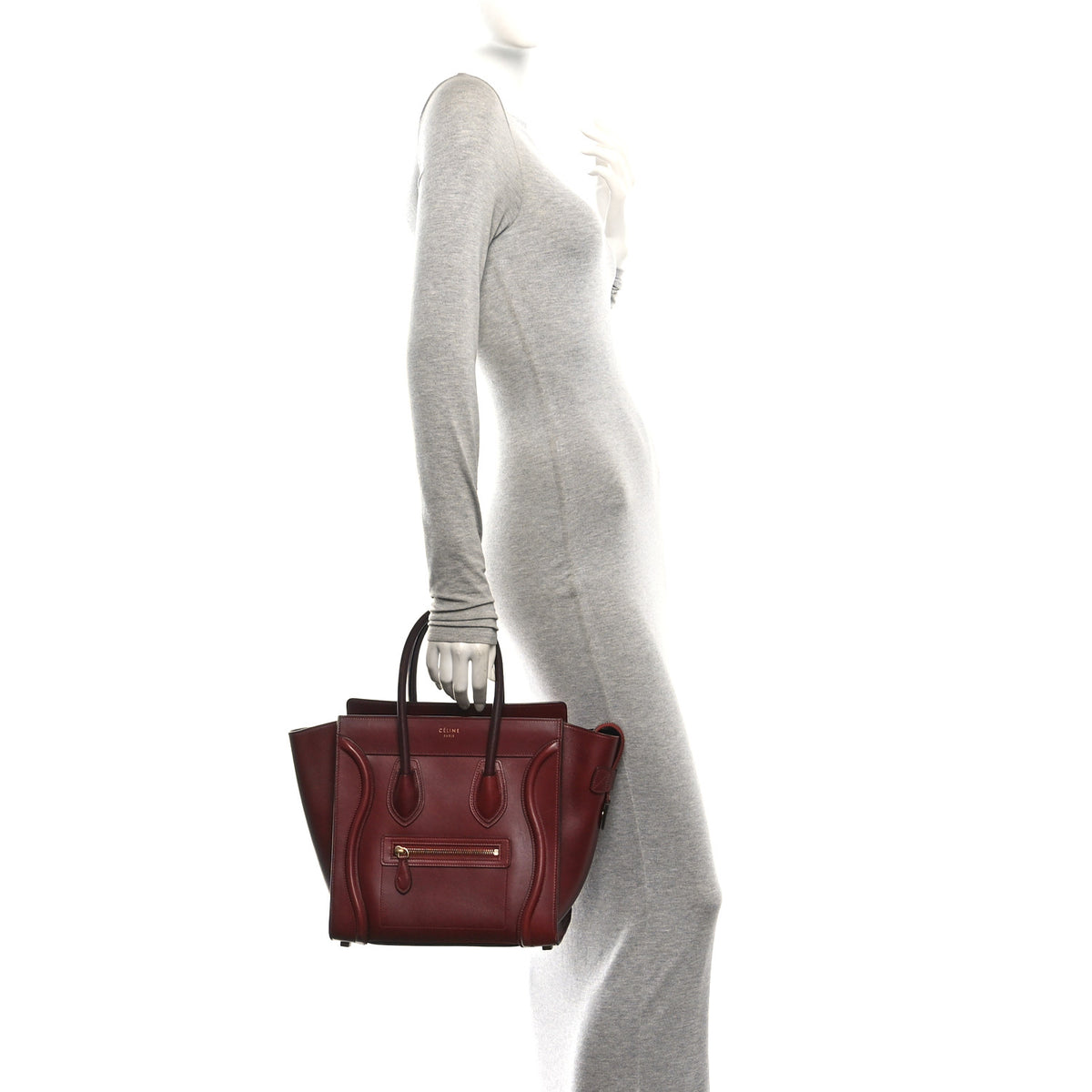 Smooth Calfskin Micro Luggage Burgundy