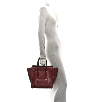Celine Smooth Calfskin Micro Luggage Burgundy 3 of 21