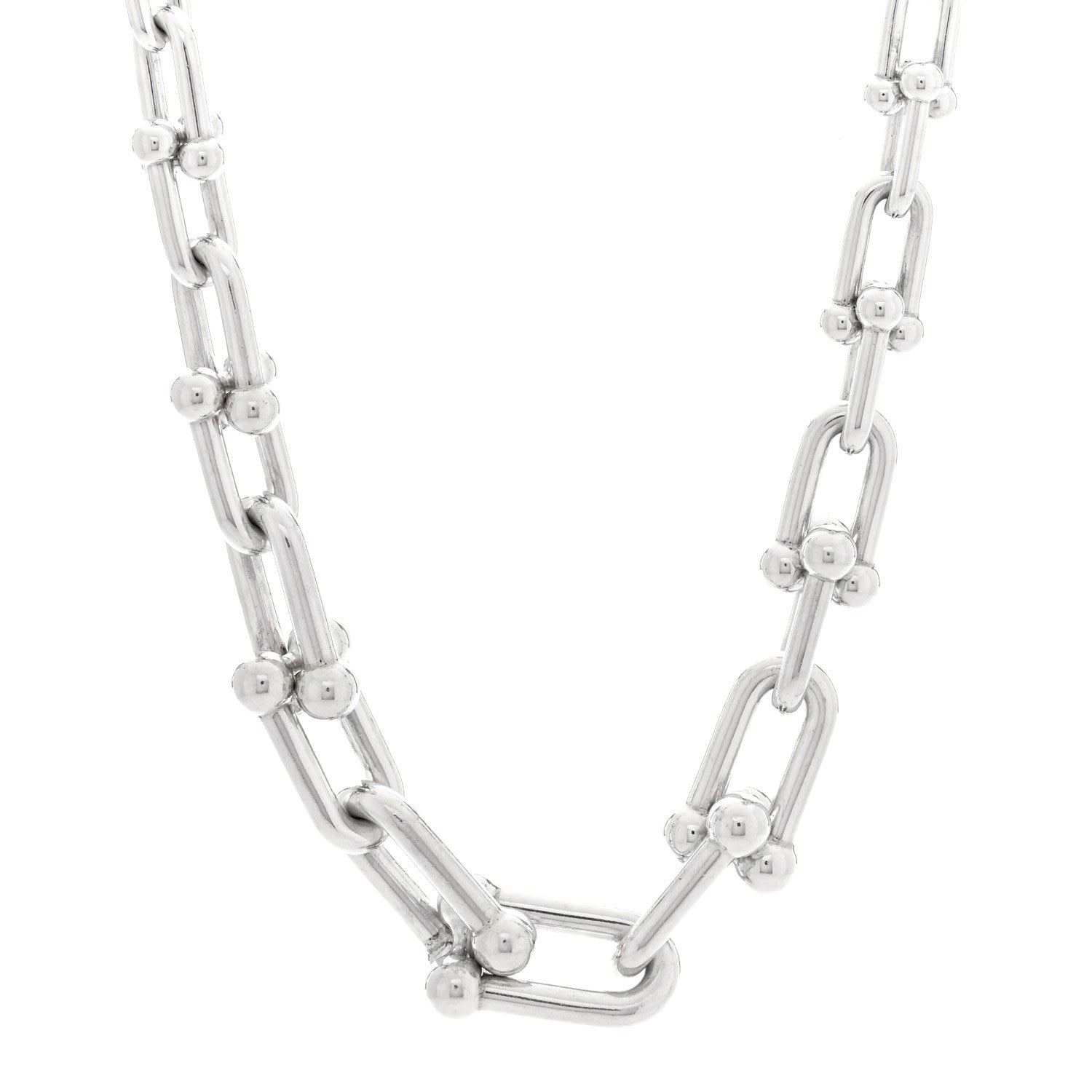 Tiffany Sterling Silver HardWear Graduated Link Necklace 1 of 4