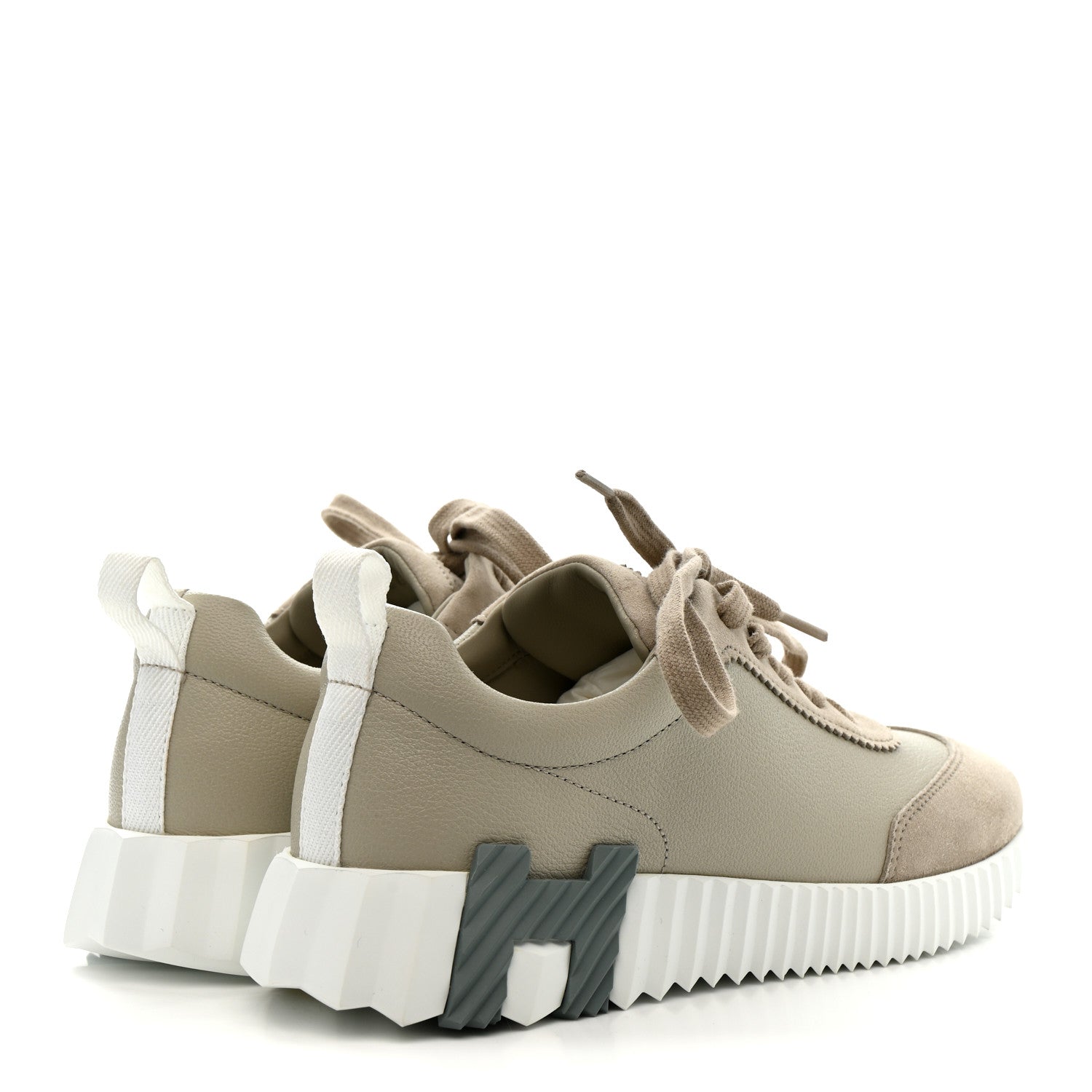 Hermes Sport Goatskin Suede Goatskin Womens Bouncing Sneakers 36.5 Beige Esquisse 5 of 9