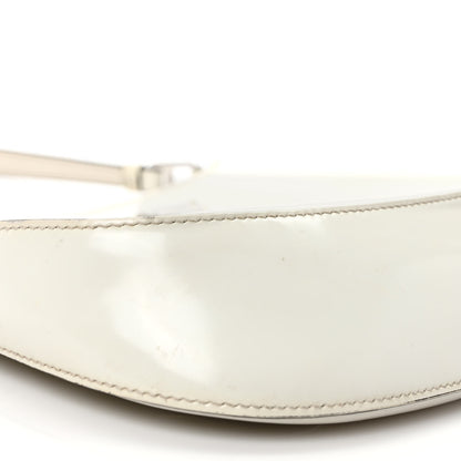 Prada Spazzolato Cleo Shoulder Bag White Black 8 of 10