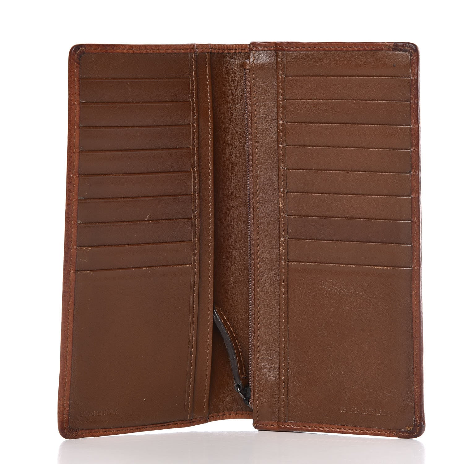 Burberry Haymarket Check Continental Wallet Tan 5 of 17