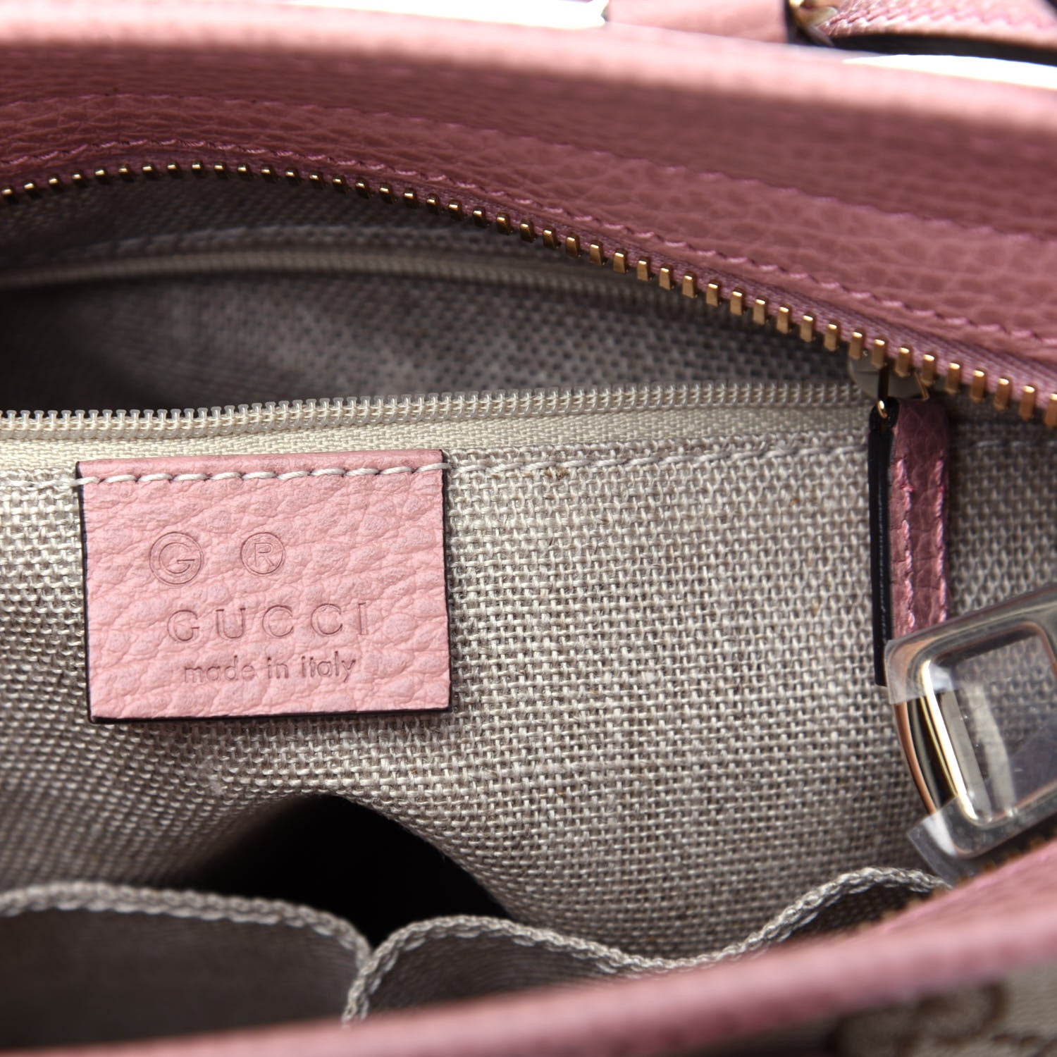 Gucci Monogram Small Bree Tote Beige Soft Pink 6 of 10