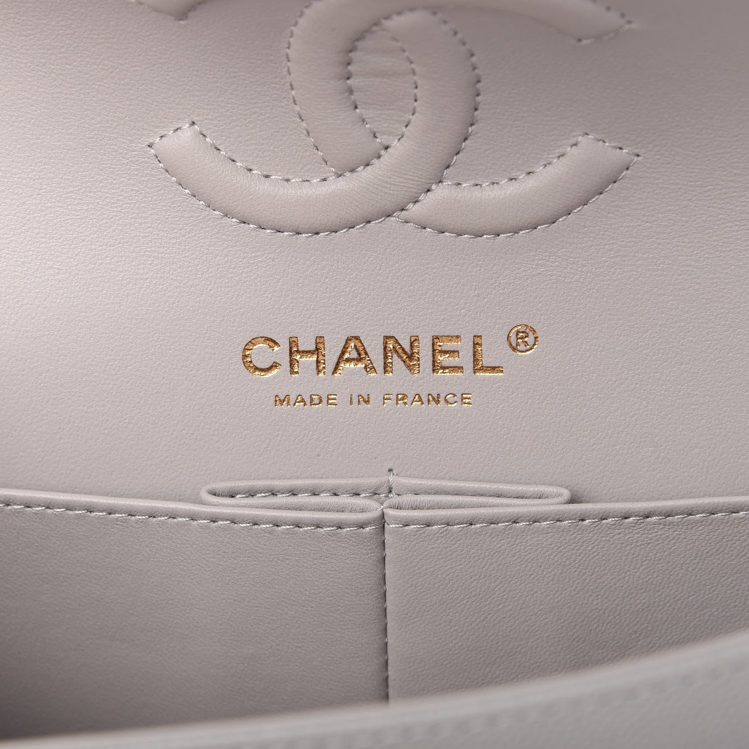 Chanel Caviar Quilted Small Double Flap Grey 8 of 11
