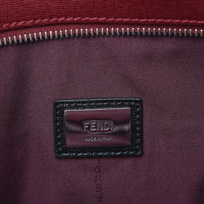 Fendi Vitello Elite Cuoio Monster Buggies Medium Roll Tote Blue Neon Black Multicolor Rosso Scuro 7 of 12