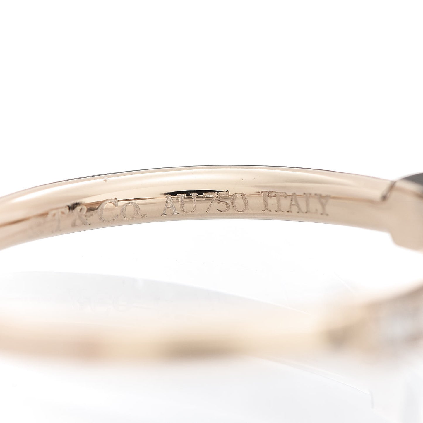18K Rose Gold Diamond T Wire Ring 49 5
