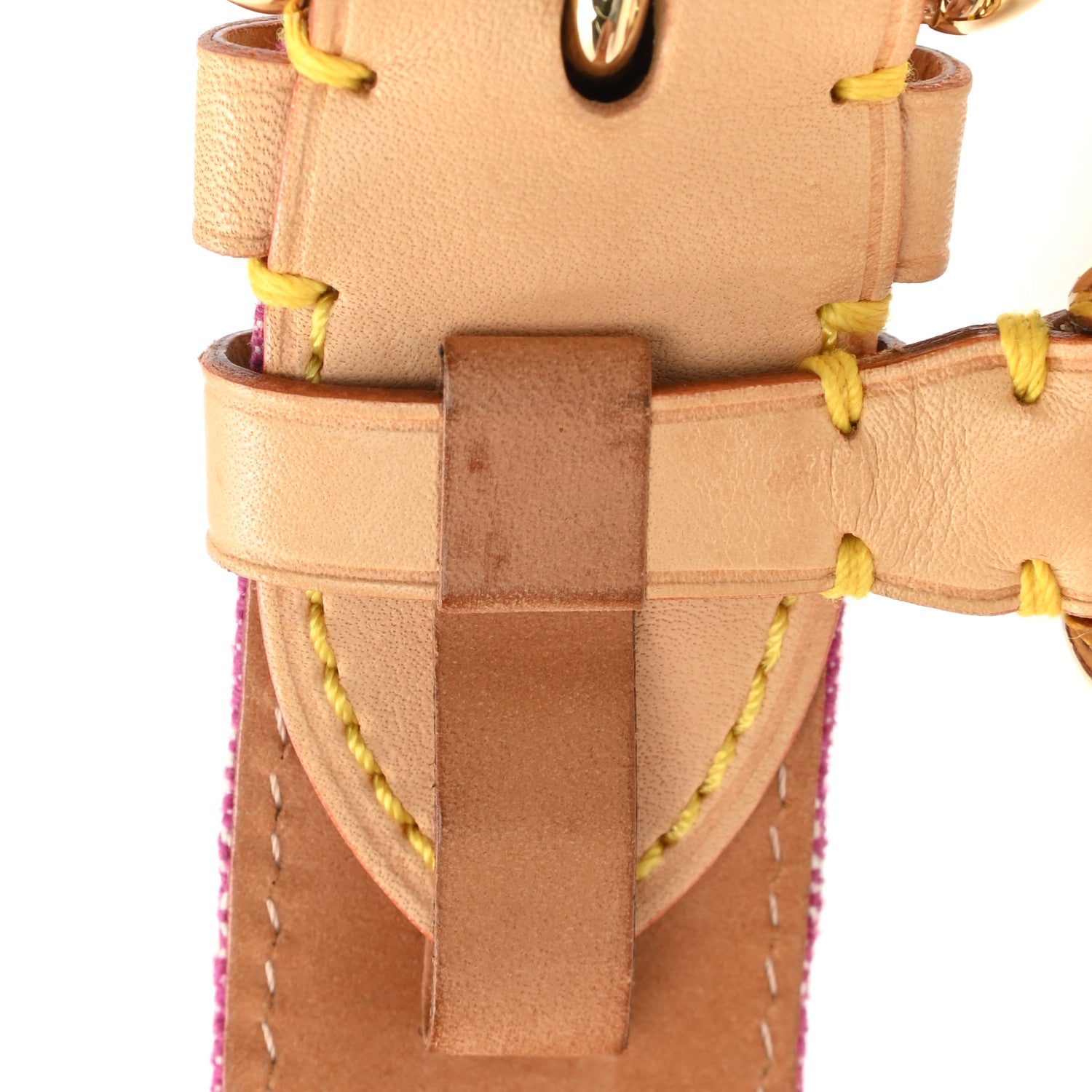 Louis Vuitton Denim Monogram Belt 80 32 Fuchsia 8 of 9