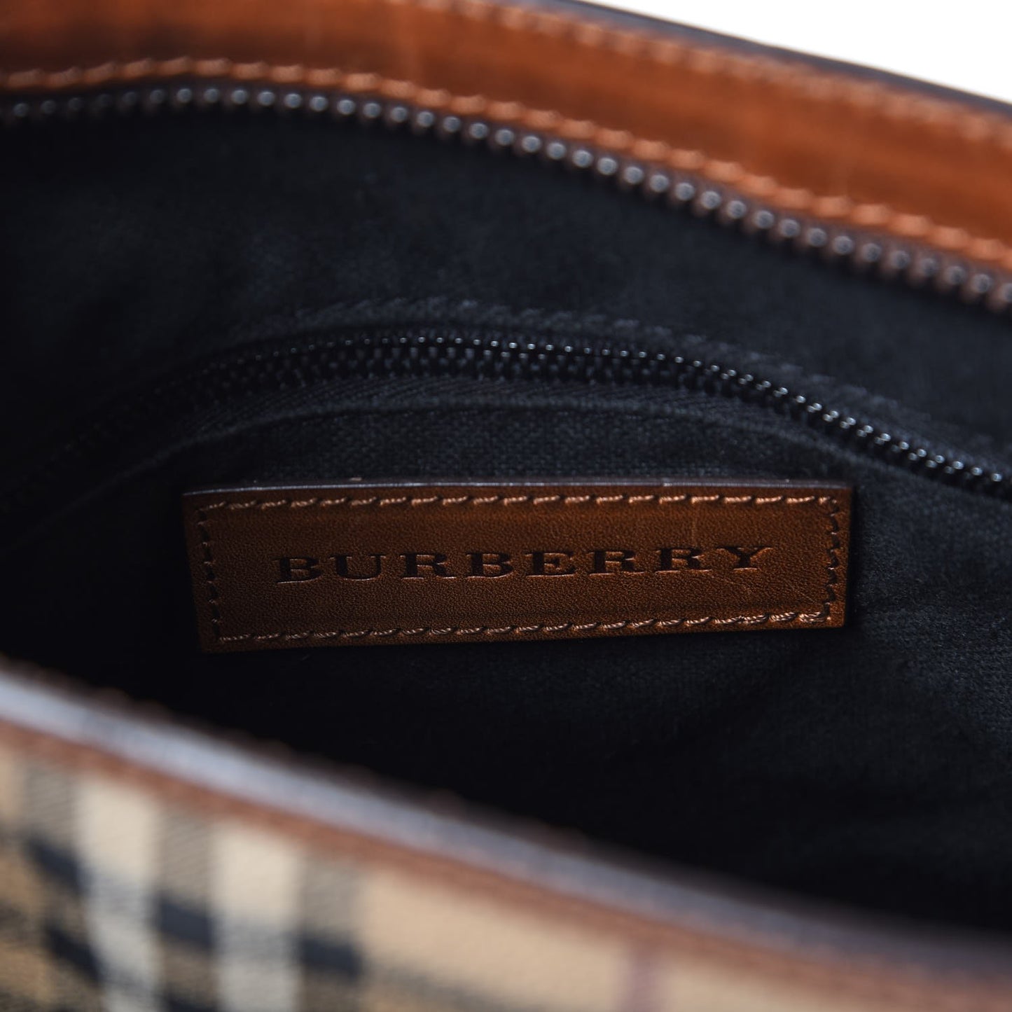 Haymarket Check Flat Crossbody Messenger Bag Tan