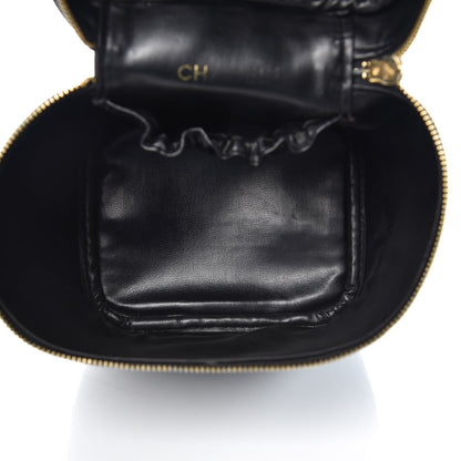 Chanel Lambskin Vanity Cosmetic Case Black 5 of 13