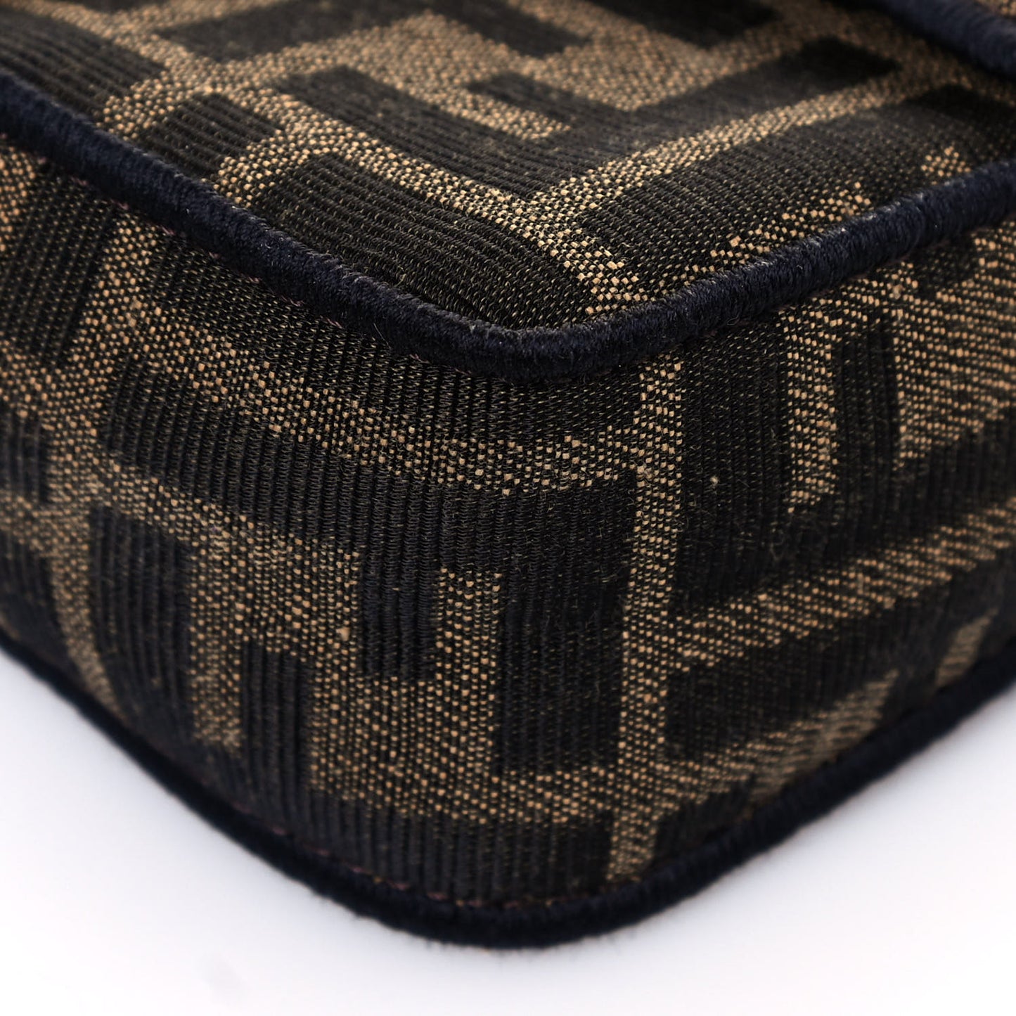 Fabric Jacquard FF 1974 Mini Baguette Tobacco Moro Black