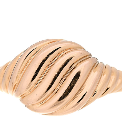 David Yurman 18K Rose Gold Sculpted Cable Pinky Ring 45 3.5 6 of 6