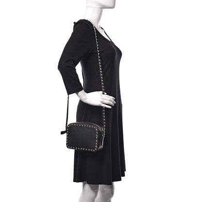 Valentino Garavani Calfskin Rockstud Camera Crossbody Bag Black 2 of 9