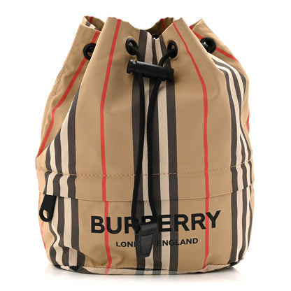 Burberry Econyl Icon Stripe Phoebe Drawcord Pouch Archive Beige 1 of 9