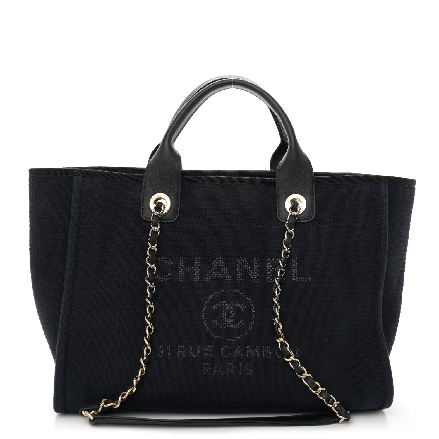 Chanel Mixed Fibers Small Deauville Tote Black 1 of 11
