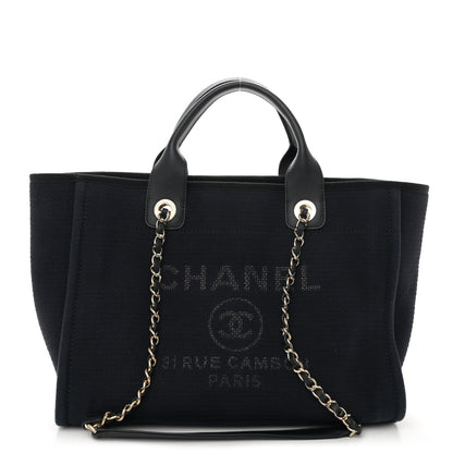 Chanel Mixed Fibers Small Deauville Tote Black 1 of 11
