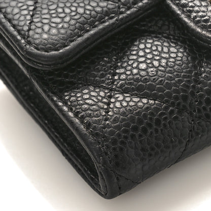 Chanel Caviar Quilted Flap Card Holder Black 9 of 10