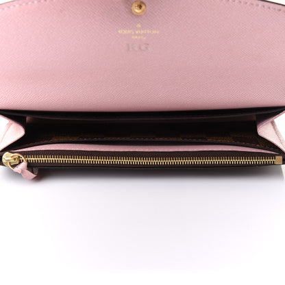 Louis Vuitton Damier Ebene Emilie Wallet Rose Ballerine 5 of 8