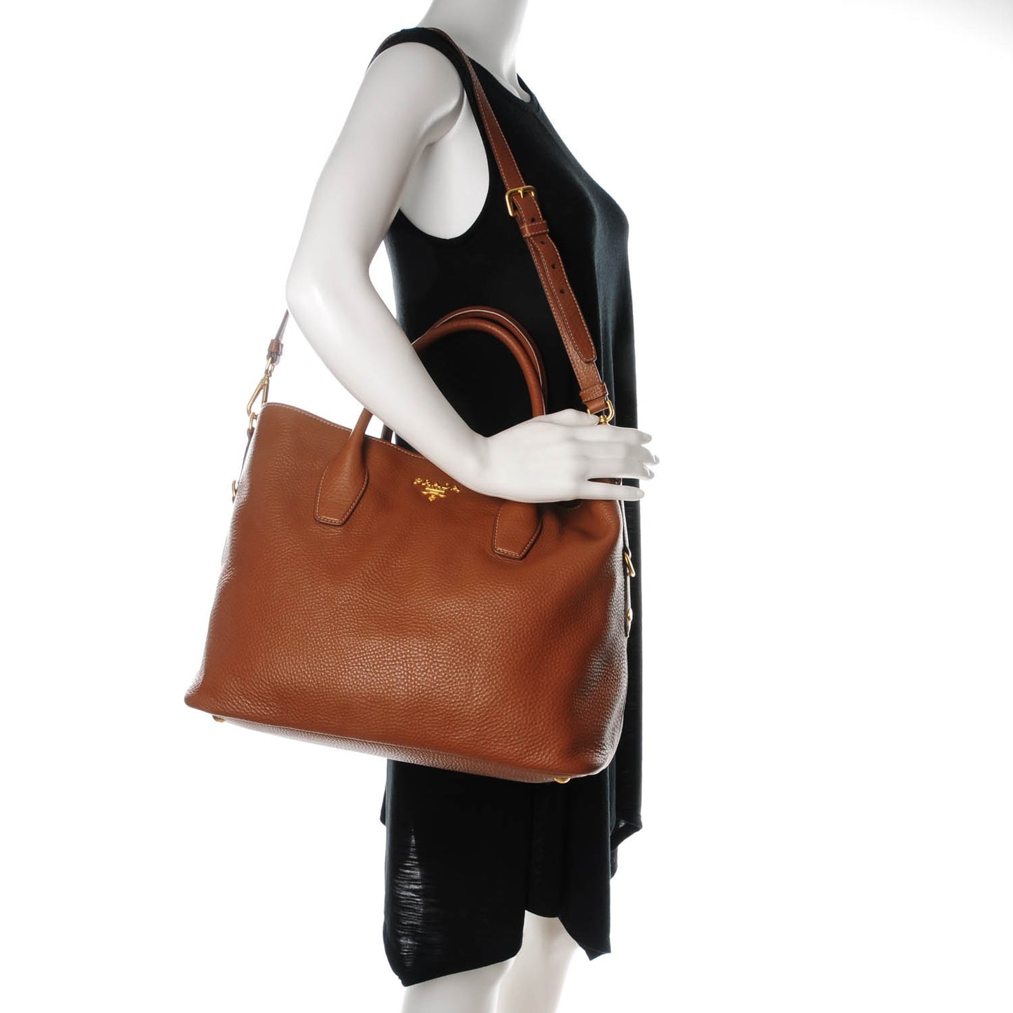 Vitello Daino Tote Brandy