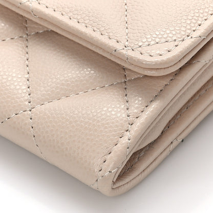 Chanel Caviar Pearl Quilted Coco Candy Wallet Beige 9 of 10