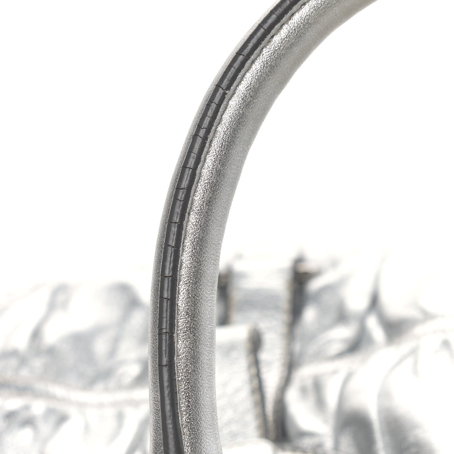 Nappa Gaufre Dome Satchel Silver