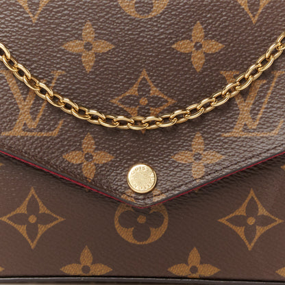 Louis Vuitton Monogram Pochette Felicie Chain Wallet Fuchsia 8 of 10