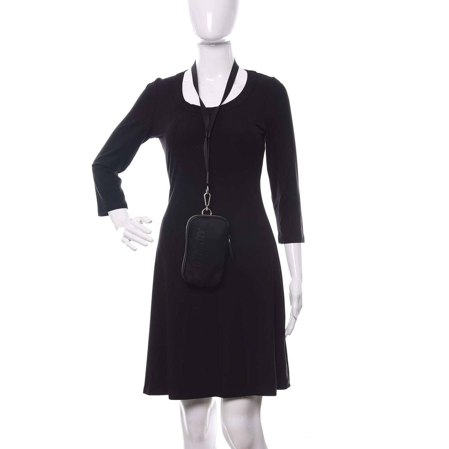 Nylon Zipped Econyl Pouch Black