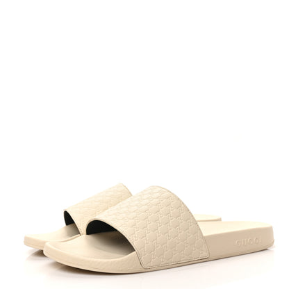 Gucci Microguccissima Mens Slide Sandals 10 Ivory 3 of 7
