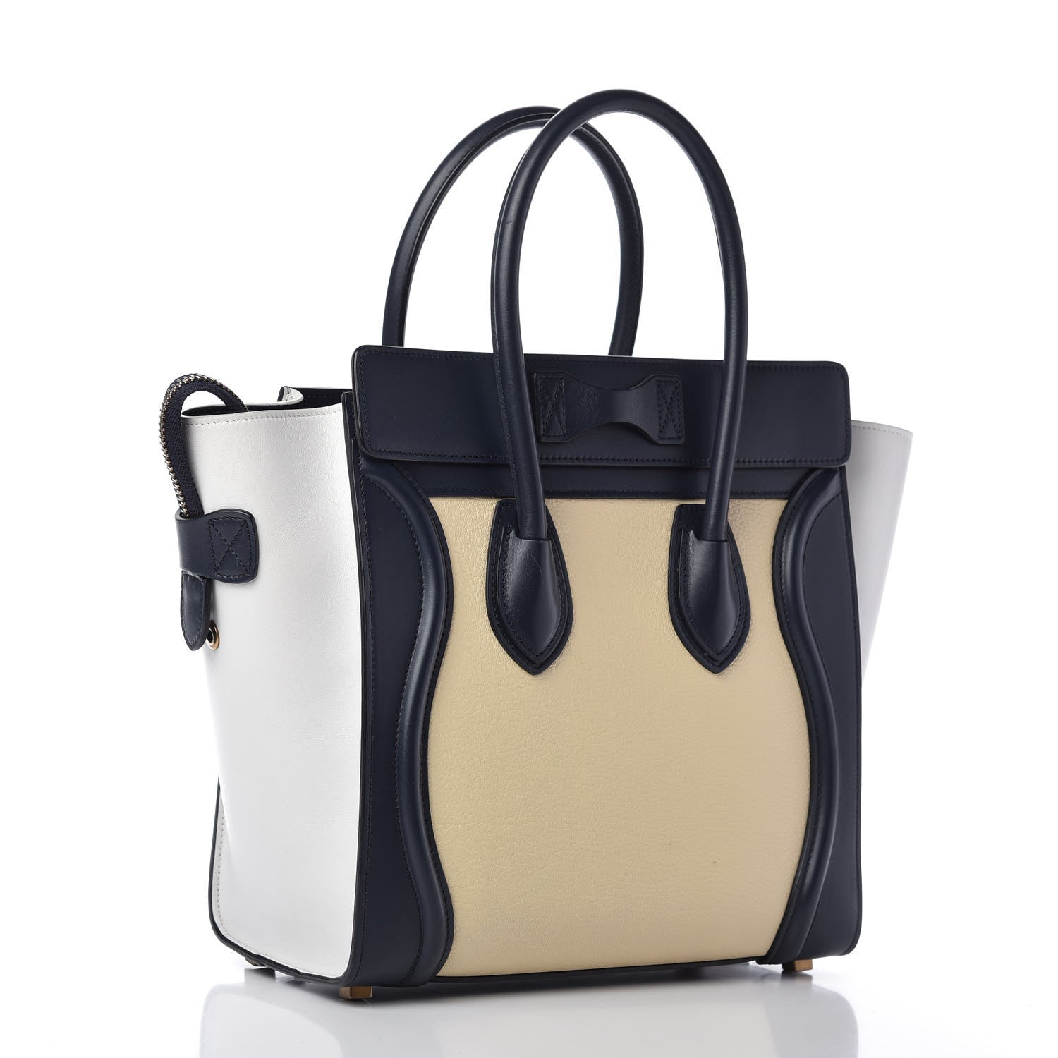 Celine Goatskin Smooth Calfskin Micro Tri-Color Luggage Firefly 3 of 9