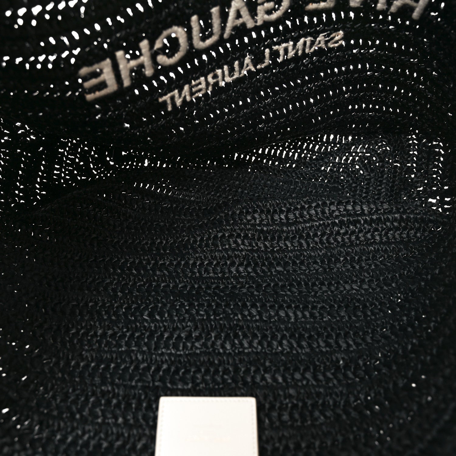 Saint Laurent Raffia Rive Gauche Tote Black 5 of 11