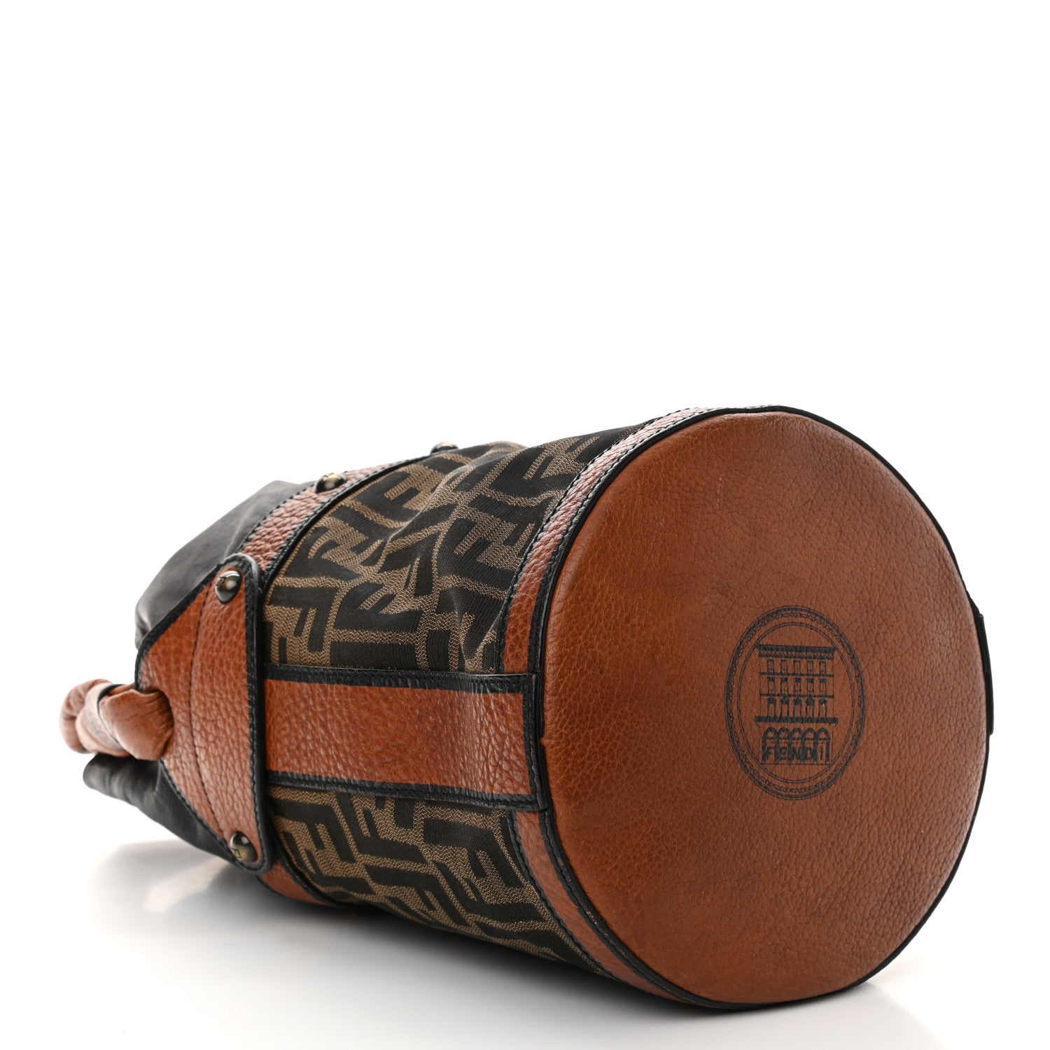Fendi Zucca Small Palazzo Bucket Bag Tobacco 4 of 11