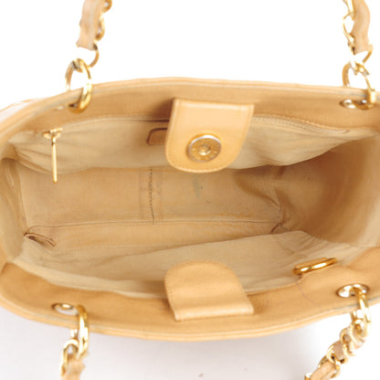 Chanel Caviar Quilted Petit Shopping Tote PST Beige 5 of 11