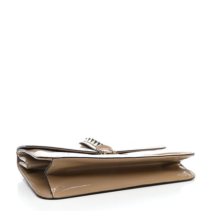 Valentino Garavani Patent Large Glam Lock Rockstud Flap Poudre 4 of 5