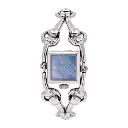 Gucci Stainless Steel Blue Mother of Pearl 20mm Signoria Quartz Watch 1 of 5