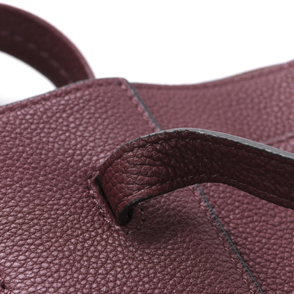 Celine Soft Grained Calfskin Small Belt Cabas Phantom Burgundy 10 of 10