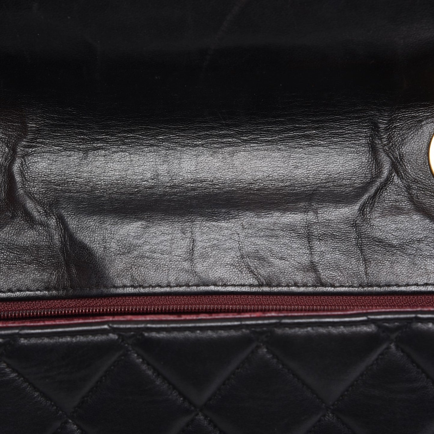 Lambskin Quilted Jumbo Single Flap Black