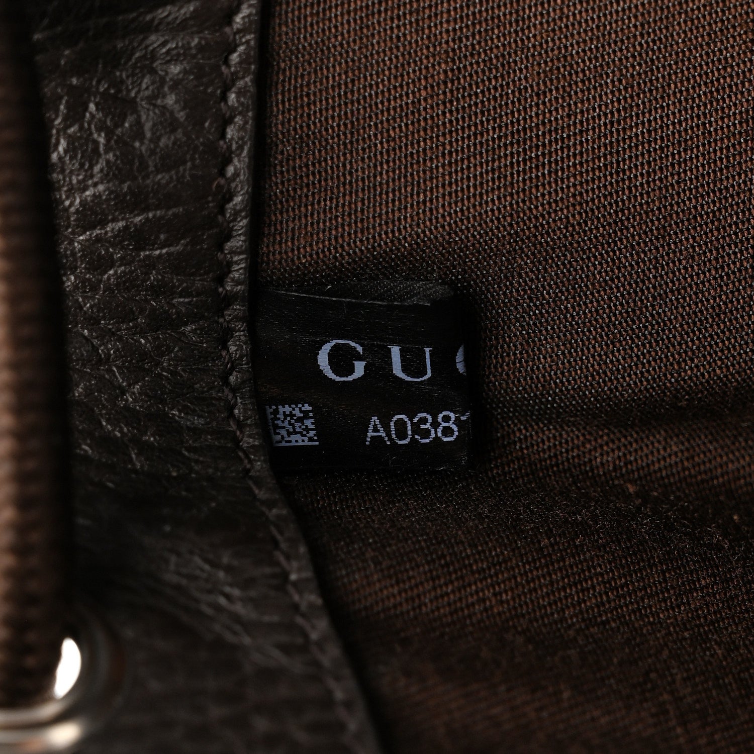 Gucci Monogram Dollar Calfskin O Drawstring Backpack Beige Ebony Testa di Moro Dark Chocolate 6 of 10