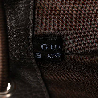 Gucci Monogram Dollar Calfskin O Drawstring Backpack Beige Ebony Testa di Moro Dark Chocolate 6 of 10