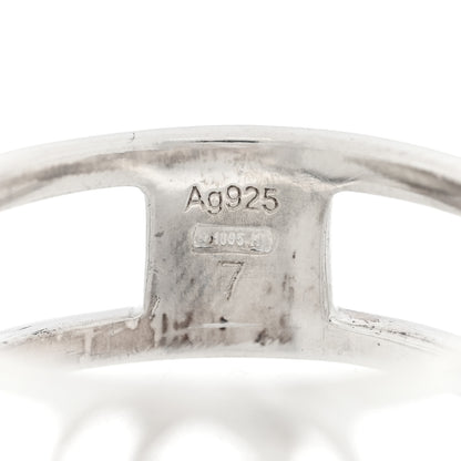 Gucci Sterling Silver 6mm Interlocking G Open Band Ring 54 7 4 of 4