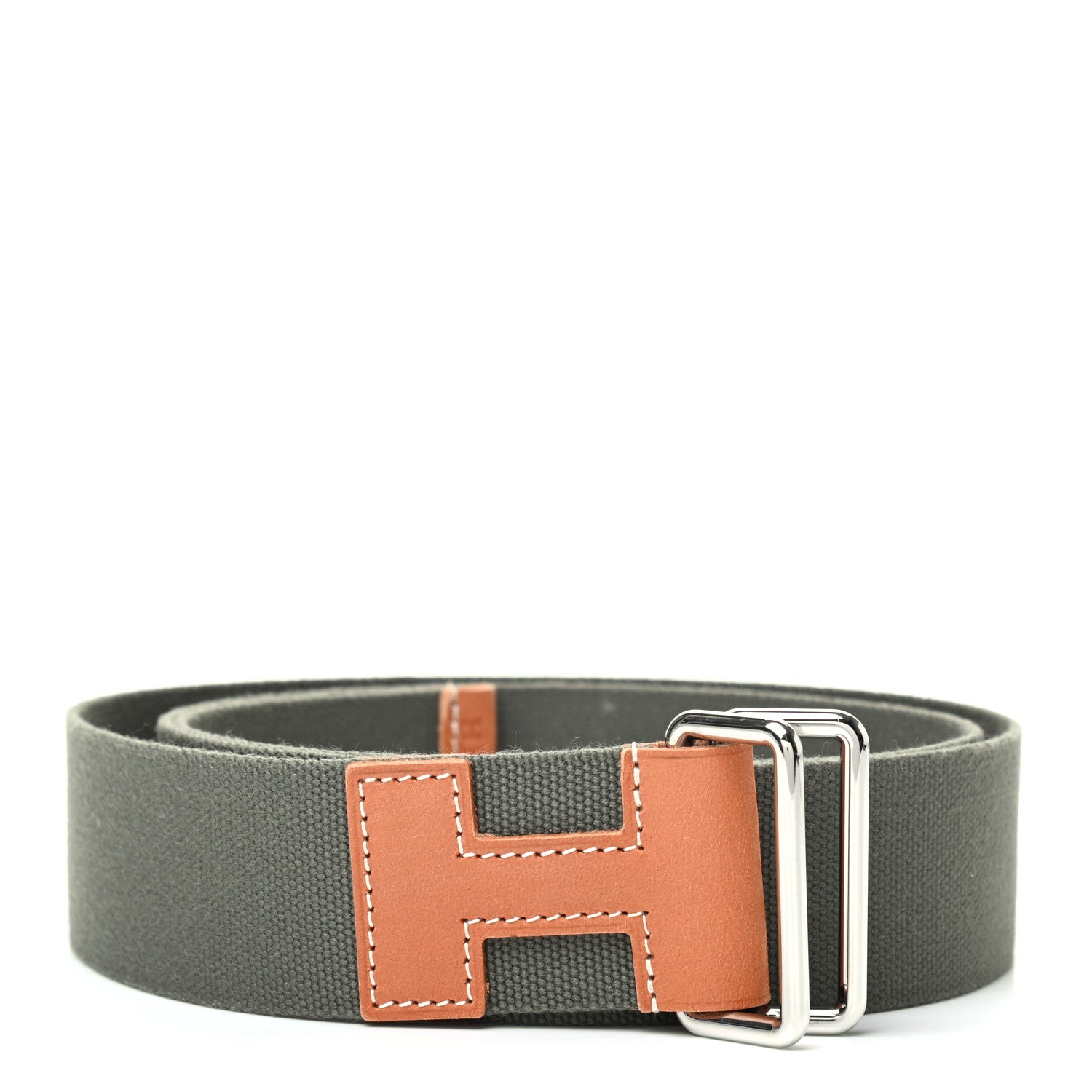 Hermes Natural Bridle Canvas Nomade 40 Belt M 1 of 4