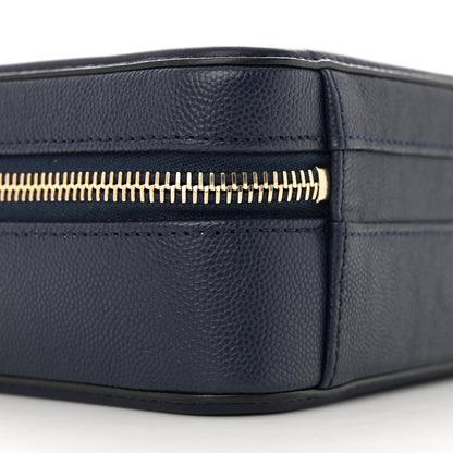 Chanel Caviar Quilted Small CC Filigree Vanity Case Navy 9 of 10