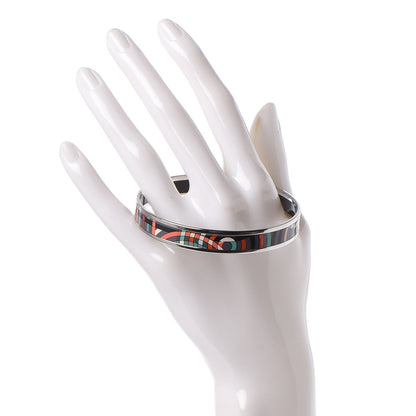 Hermes Enamel Printed Narrow Spirographie Bracelet 65 2 of 5