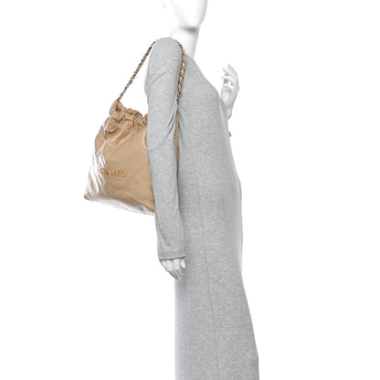 Chanel Shiny Calfskin Quilted Chanel 22 Beige 2 of 11