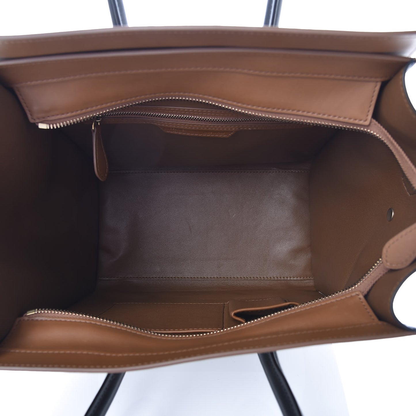 Smooth Calfskin Mini Tri-Color Luggage Brown