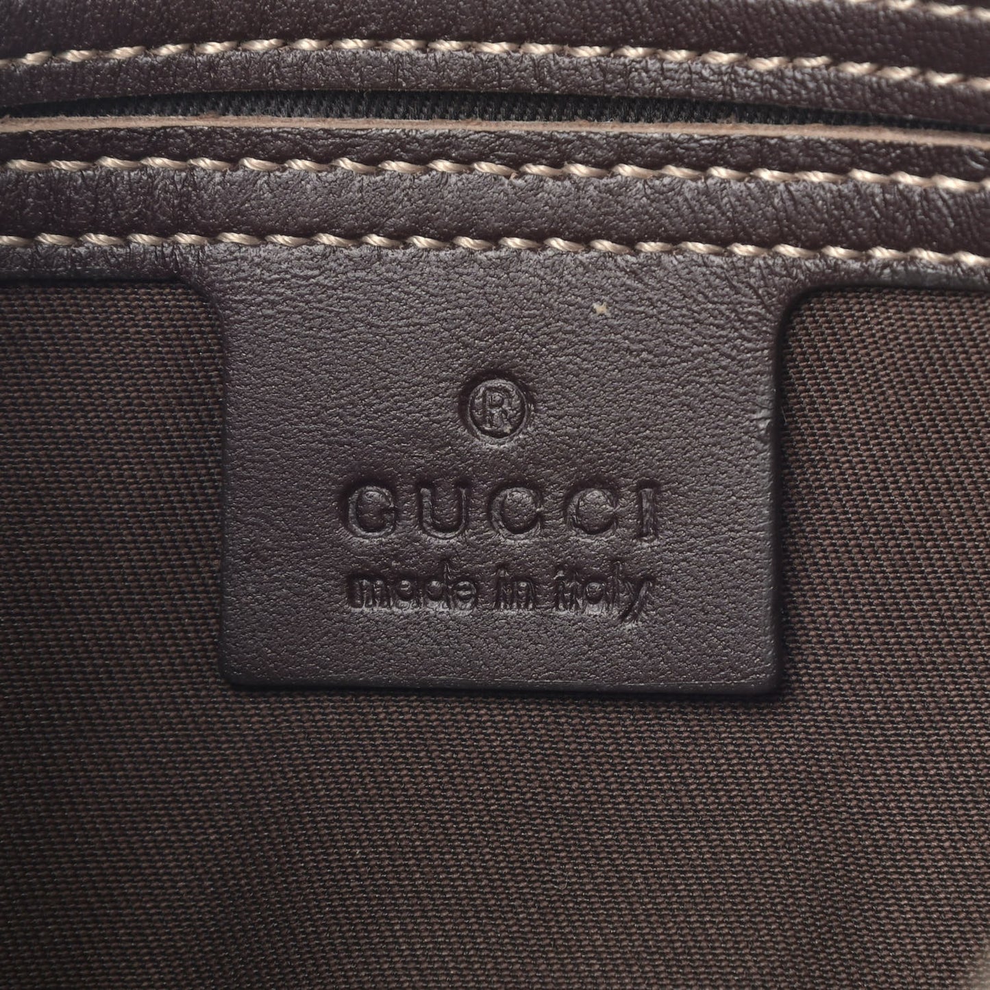 GG Supreme Monogram Belt Bag Dark Brown