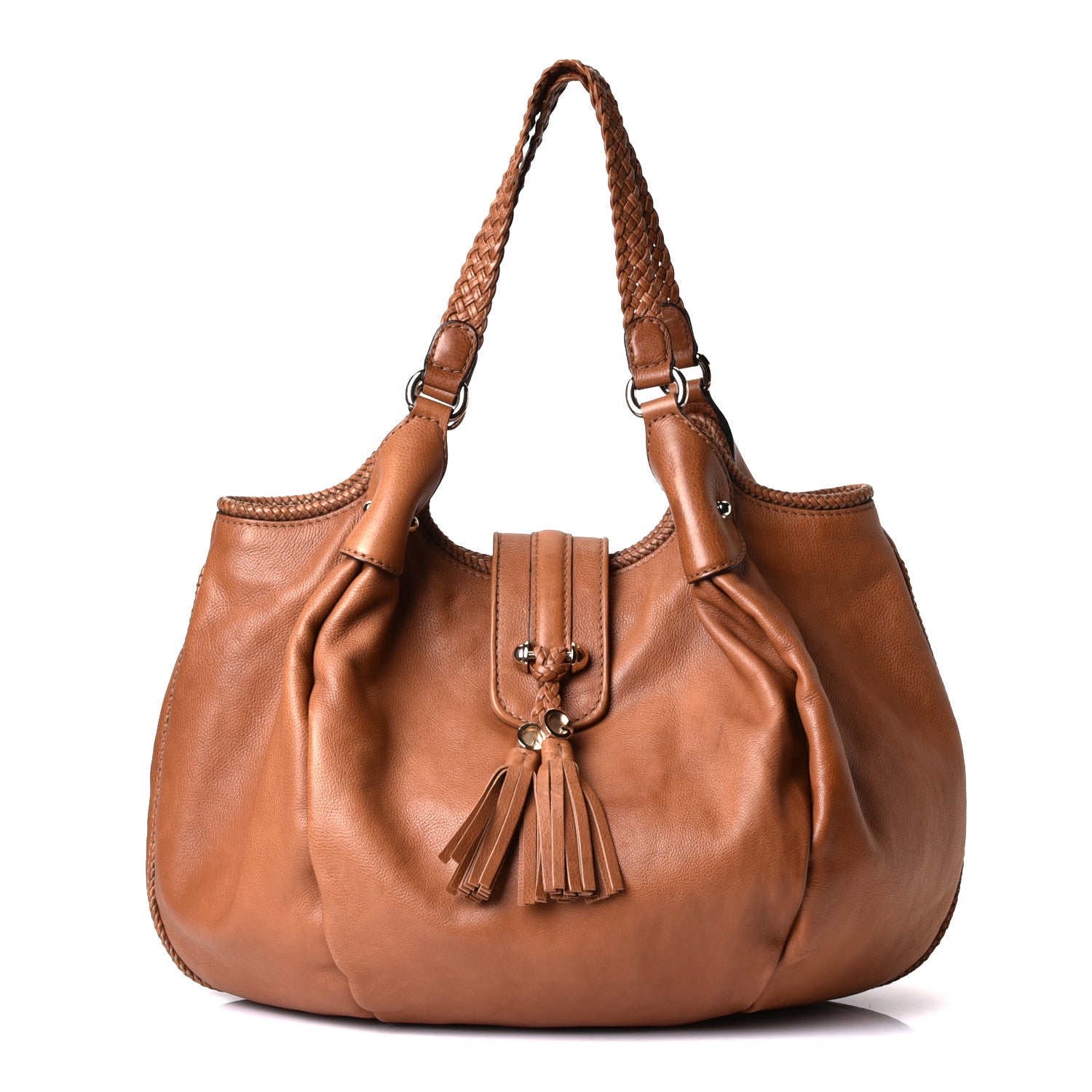 Gucci Pebbled Calfskin Medium Marrakech Shoulder Bag Camel 1 of 8