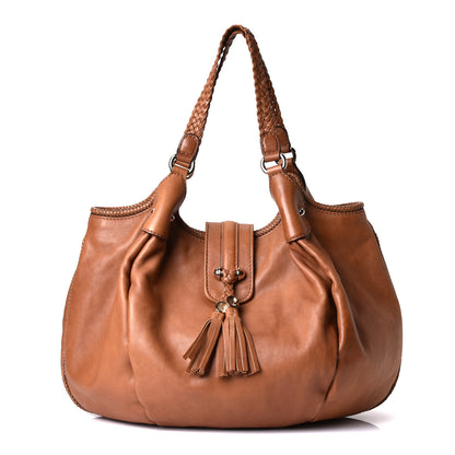 Gucci Pebbled Calfskin Medium Marrakech Shoulder Bag Camel 1 of 8