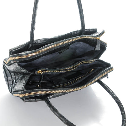Nancy Gonzalez Crocodile Top Handle Bag Black 7 of 9