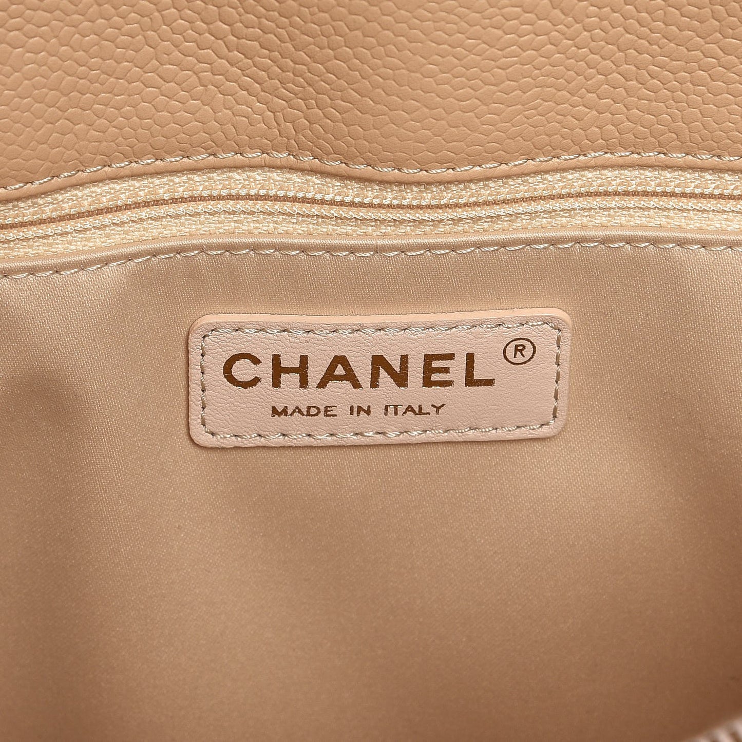 Caviar Quilted Grand Shopping Tote GST Beige Clair
