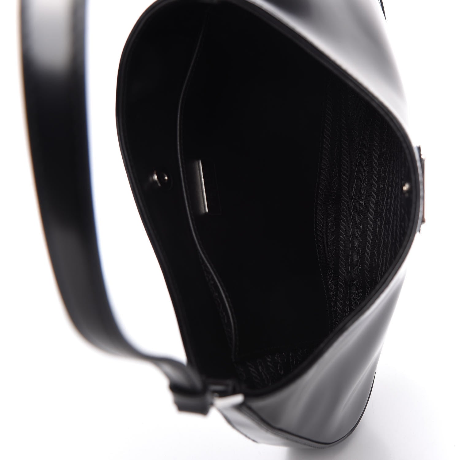 Prada Spazzolato Cleo Shoulder Bag Black 5 of 10